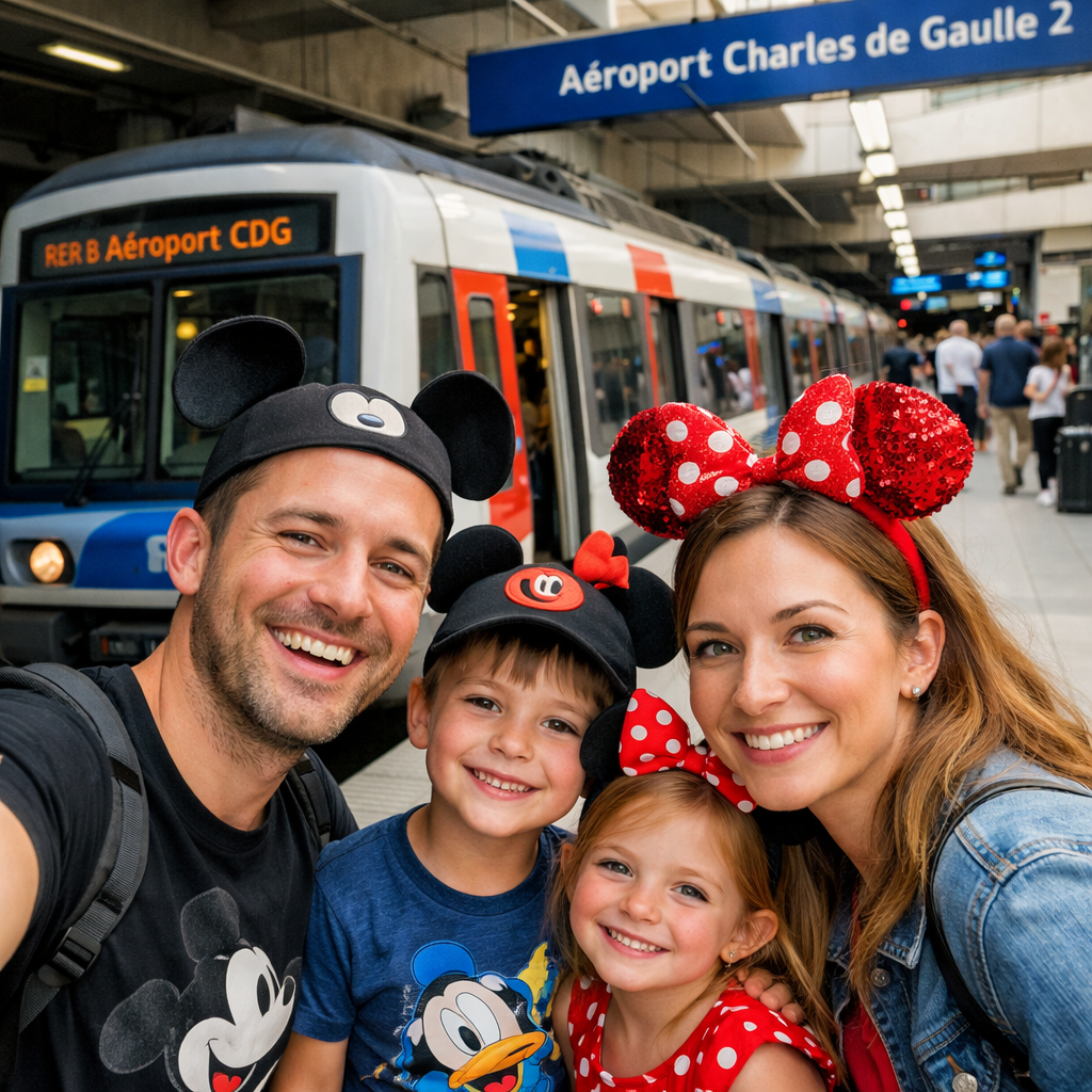 RER B Train cdg to disneyland paris