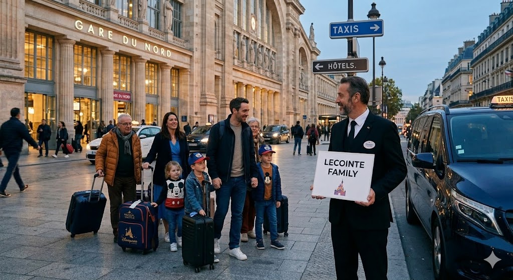 private transfer gare du  nord station to disneyland paris 