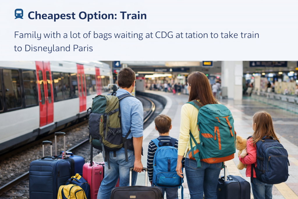 charles de gaulle to disneyland paris train cost