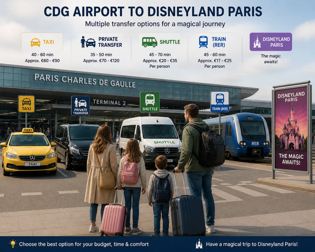 charles de gaulle airportto disneyland paris
